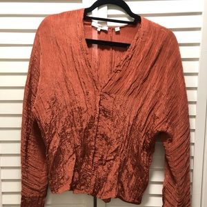 Vince Crinkle Satin Shirt